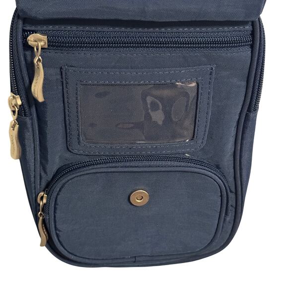 Baggallini Women's Blue Solid Front Slip Pocket Travel Crossbody Bags One Size - Picture 4 of 8